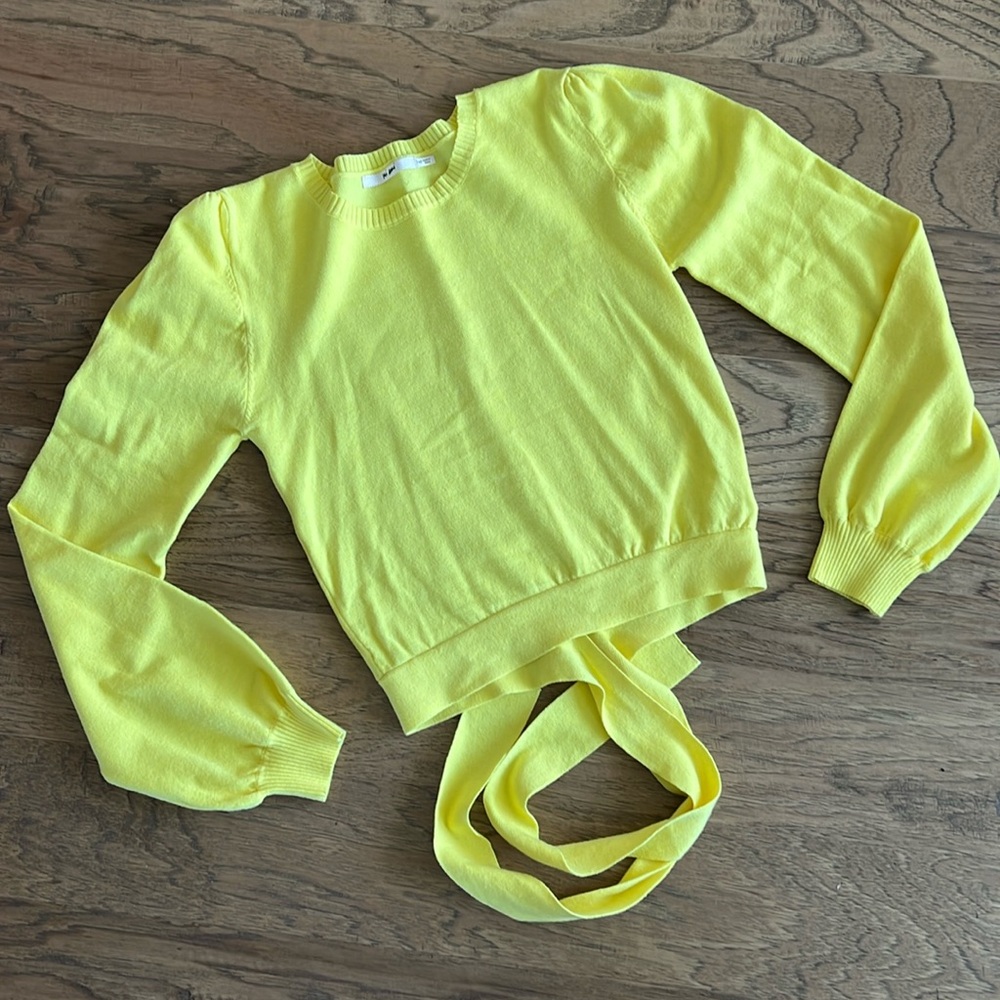 Bright Yellow Ballerina Sweater NWOT